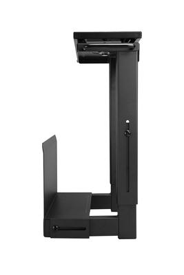 LINDY Sliding Under Desk PC Holder 40284 PC-houder Onder tafel Zwart Belastbaar tot: 30 kg