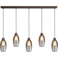 Masterlight Glazen hanglampOlive 5x Ø 15cm - cacao - 2431-15-130-5-02-15 - thumbnail