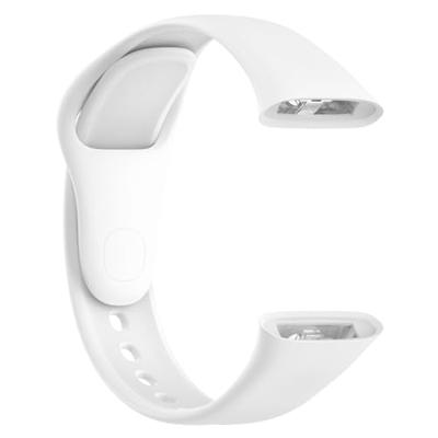 By Qubix - Siliconen bandje - Wit - Compatible met Xiaomi Redmi Watch 3 - Compatible Xiaomi bandje