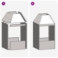 Vuurkorf Zwart 50 x 50 x 100 cm Koudgewalst staal - thumbnail