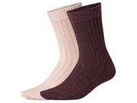 esmara 2 Paar huissokken (paars/roze, 39-42) - thumbnail