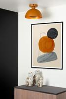 Lucide SIEMON - Plafonnière - Ø 25 cm - 1xE27 - Okergeel - thumbnail