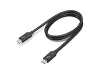 Lenovo 4X91K16968 Thunderbolt-kabel Thunderbolt 4 Thunderbolt (USB-C) stekker 0.70 m Zwart 8K UHD - thumbnail