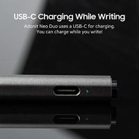 Adonit Neo Duo Stylus Apple Digitale pen Herlaadbaar Grafietzwart - thumbnail