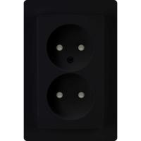 Kopp 944750081 Wandcontactdoos Inzetstuk Paris Zwart (mat) 1 stuk(s) - thumbnail