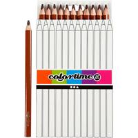 Creativ Company Driehoekige jumbo kleurpotloden - bruin, 12st. - thumbnail