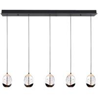 Highlight HanglampClear Egg zwart 5-lichts recht - H5458.20 - thumbnail