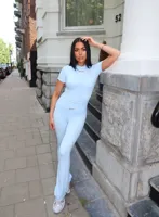 Unique The Label Nena Trainingsbroek Dames Lichtblauw - Maat S - Kleur: Lichtblauw | Soccerfanshop - thumbnail