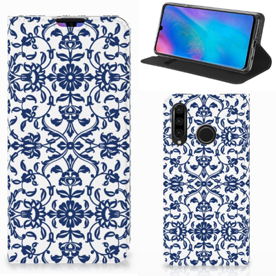 Huawei P30 Lite New Edition Smart Cover Flower Blue Huawei P30 Lite New Edition Smart Cover Flower Blue