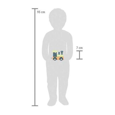 Small Foot - houten lettertrein polar - locomotief blauw groen - 12 stuks Small Foot - houten lettertrein polar - locomotief blauw groen - 12 stuks