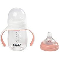 Leerfles 2 in 1 (210 ml) BEABA roze - thumbnail