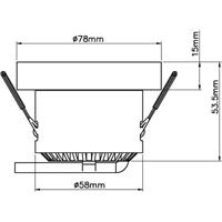 Deko Light 565197 COB 68 Acryl, 8 W, RGB, Silber LED-inbouwlamp LED LED vast ingebouwd 8.0 W Zilver - thumbnail