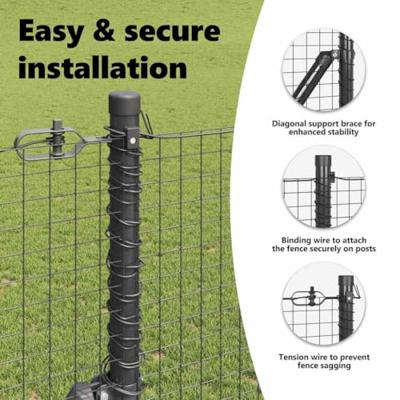 VidaXL Afrasteringspaal grijs 10 x 1,4 m (25 x 25 mm gaas)