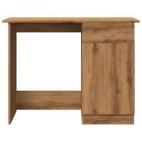 Bureau 100x50x76 cm bewerkt hout artisanaal eikenkleur - thumbnail