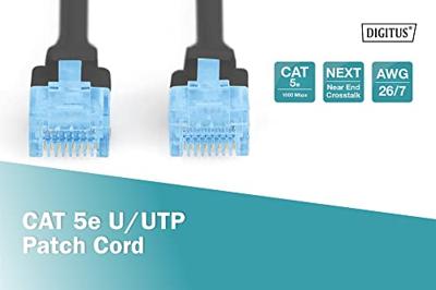 Digitus DK-1512-020/BL RJ45 Netwerkkabel, patchkabel CAT 5e U/UTP 2.00 m Zwart Verdraaide paren 1 stuk(s) - thumbnail