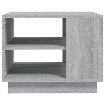 Salontafel 55x55x43 cm bewerkt hout grijs sonoma eikenkleurig