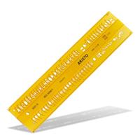 Aristo AR-5301/5 Lettersjabloon 5mm H-profiel Schriftvorm B Recht - thumbnail