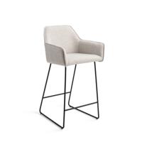 Jesper Home Barkruk 'Hofu' Slide Black, kleur Checkers Charm (zithoogte 65cm) - thumbnail