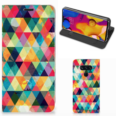 LG V40 Thinq | Hoesje met Magneet | Geruit