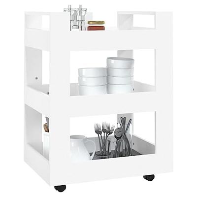 Keukentrolley 60x45x80 cm bewerkt hout wit