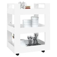 Keukentrolley 60x45x80 cm bewerkt hout wit - thumbnail