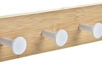 Kapstok voor deur Home ESPRIT Wit Metaal Bamboe 38,5 x 4,8 x 25,5 cm - thumbnail