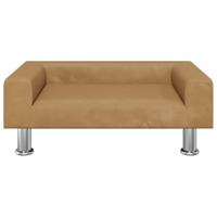 VidaXL Hondenmand 70x45x26,5 cm fluweel bruin - thumbnail