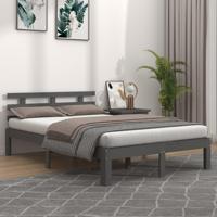 Bedframe massief hout grijs 200x200 cm - thumbnail