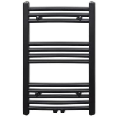 Radiator/handdoekenrek gebogen 500x764 mm zwart - thumbnail