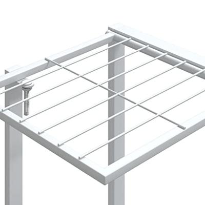 VidaXL Bloemenstandaard 94,5x25x89 cm ijzer wit VidaXL Bloemenstandaard 94,5x25x89 cm ijzer wit