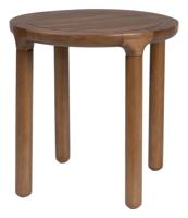 Zuiver Ronde Bijzettafel 'Storm' Eikenhout, 45cm, kleur Walnoot - thumbnail