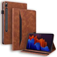 Luxe stand flip sleepcover hoes - Samsung Galaxy Tab S7 / S8 - Bruin - thumbnail