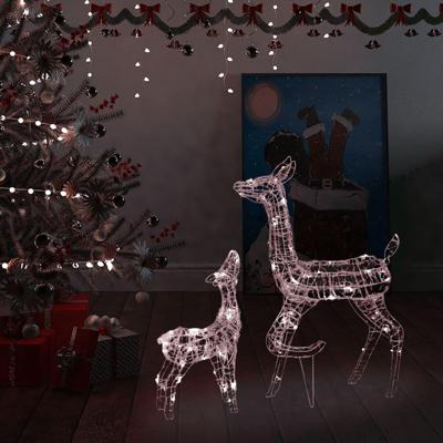 VidaXL Kerstversiering rendierfamilie 160 led&apos;s warmwit acryl