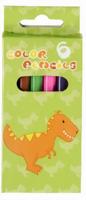LG-Imports Kleurpotloden dino, 6st. - thumbnail