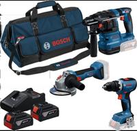 Bosch Blauw Accutoolkit 3 Toolkit 18V GSR 18V-65 + GWS 18V-8 + GBH 18V-22 | 2x GBA 18V 4.0Ah + Lader GAL 18V-40 - 0615A50094 - thumbnail