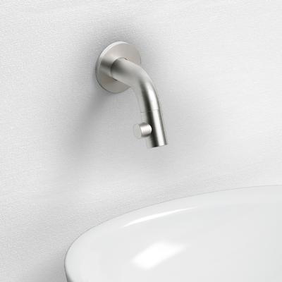 Clou Kaldur fonteinkraan 2x6.8cm korte uitloop met wandmontage RVS geborsteld CL/06.05.001.41 Clou Kaldur fonteinkraan 2x6.8cm korte uitloop met wandmontage RVS geborsteld CL/06.05.001.41