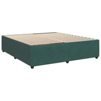 Boxspring met matras fluweel donkergroen 200x200 cm - thumbnail