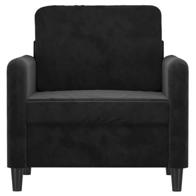 Fauteuil 60 cm fluweel zwart