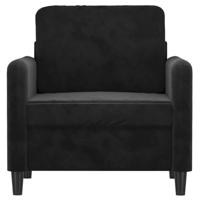 Fauteuil 60 cm fluweel zwart - thumbnail