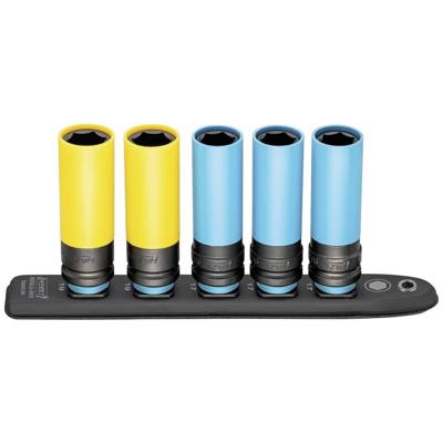 HAZET SmartRail · Flexibele kunststof opsteekstrip 903SLG-SR/5 · 1/2 inch (12,5 mm) vierkant hol · Buiten-zeskant-tractieprofiel · 5-delig · 17 · 19