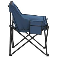 Campingstoelen 2 st met vakje inklapbaar blauw - thumbnail