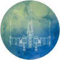 Komar Into Adventure; Komar Dots Behangcirkel Star Wars - X-Wing - DD1-028 - thumbnail