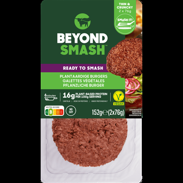 Beyond Smash Plantaardige Burgers 2 x 76 g bij Jumbo Beyond Smash Plantaardige Burgers 2 x 76 g bij Jumbo