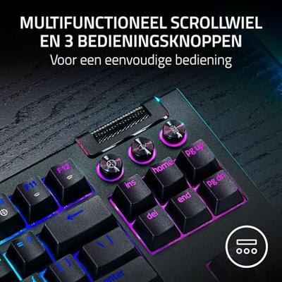 Razer BlackWidow V4 Tenkeyless HyperSpeed Linear Yellow toetsenbord Razer BlackWidow V4 Tenkeyless HyperSpeed Linear Yellow toetsenbord