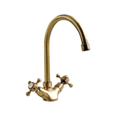 Wastafelmengkraan Sapho Antea 2-knop Gebogen Uitloop 27.5 cm Brons Sapho