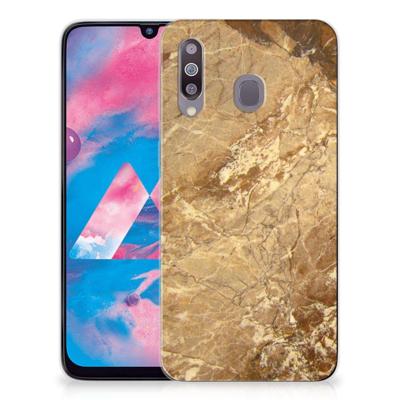 Samsung Galaxy M30 | TPU | Siliconen hoesje | Marmer Creme Samsung Galaxy M30 | TPU | Siliconen hoesje | Marmer Creme