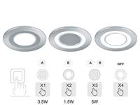 Trio Led inbouwspotCore 9,5cm grijs - 652510106 - thumbnail