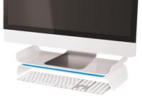 Leitz Ergo WOW verstelbare monitorstandaard, wit-blauw - thumbnail