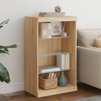 Dressoir met LED-verlichting 60,5x37x100 cm sonoma eikenkleurig - thumbnail