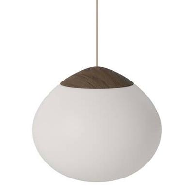 Bolia Acorn Hanglamp Ø 41 cm - Opaalglas - Donker Eiken